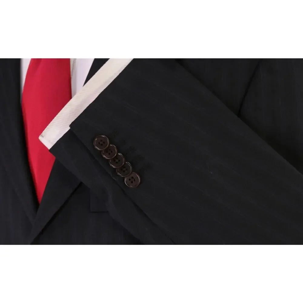 Paul Smith The Westbourne Black Textured Tonestripe 3-Btn Slim Fit Wool Suit 38R - Picture 6 of 12